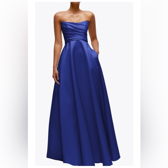 ALFRED SUNG Dresses & Skirts - Alfred Sung Women's Strapless Satin Gown,sz 14R,New, Cobalt blue